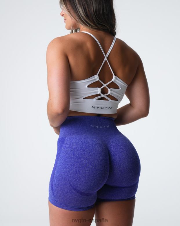 aptitud física mujer NVGTN HB2N2330 azul eléctrico pantalones cortos sin costuras de contorno