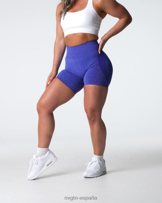 aptitud física mujer NVGTN HB2N2330 azul eléctrico pantalones cortos sin costuras de contorno