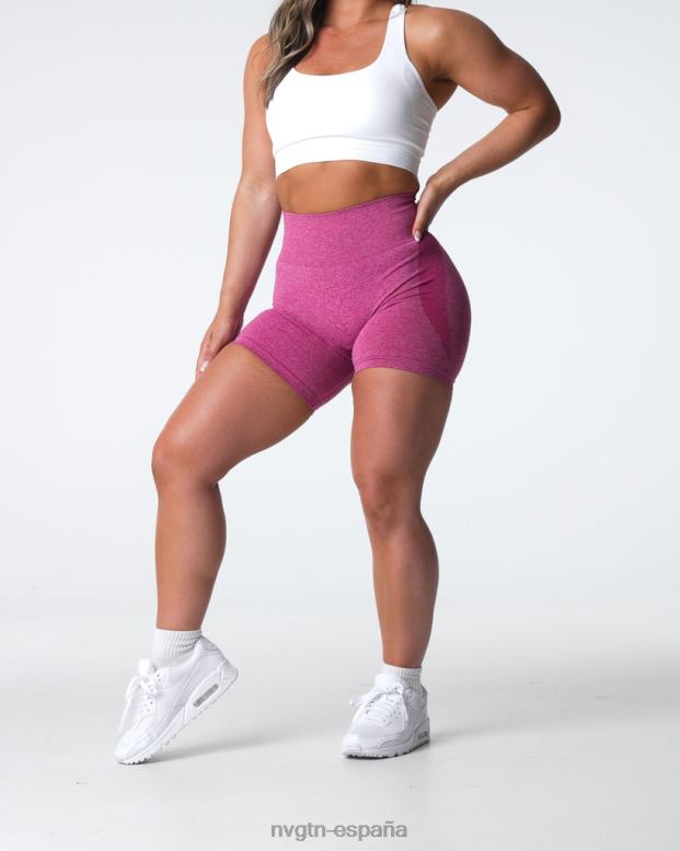 aptitud física mujer NVGTN HB2N2331 carmesí pantalones cortos sin costuras de contorno