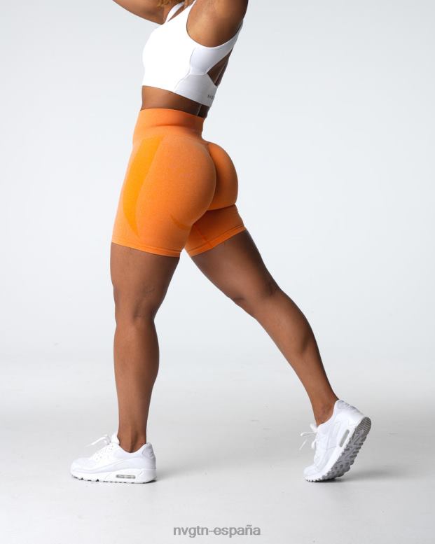 aptitud física mujer NVGTN HB2N2332 naranja atardecer pantalones cortos sin costuras de contorno