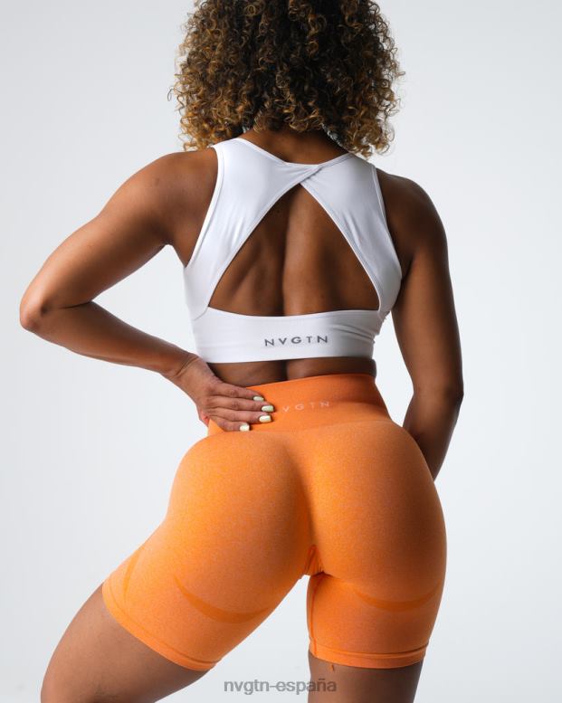aptitud física mujer NVGTN HB2N2332 naranja atardecer pantalones cortos sin costuras de contorno