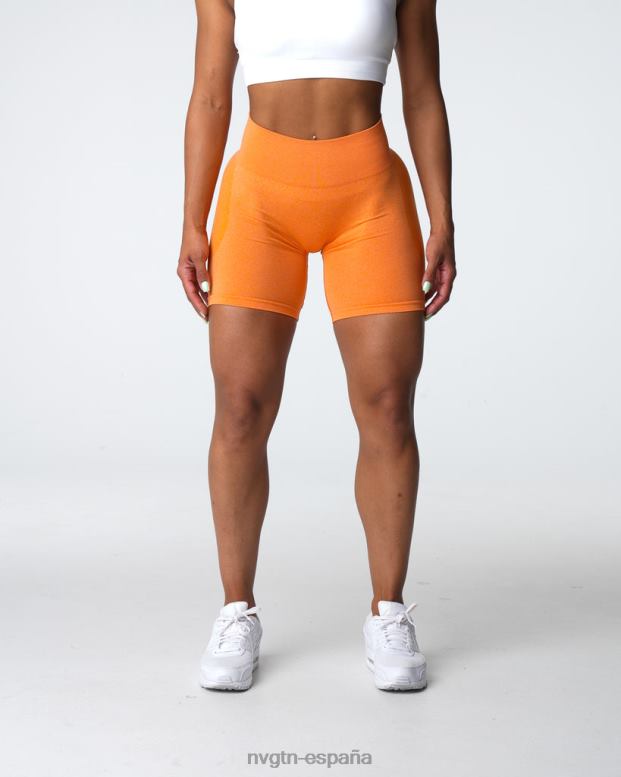aptitud física mujer NVGTN HB2N2332 naranja atardecer pantalones cortos sin costuras de contorno
