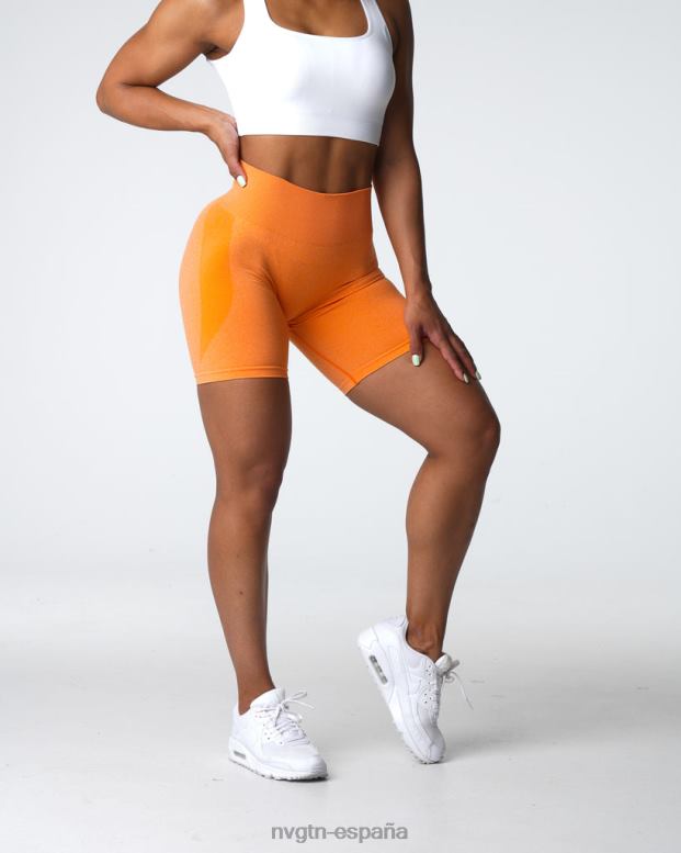 aptitud física mujer NVGTN HB2N2332 naranja atardecer pantalones cortos sin costuras de contorno