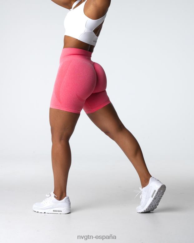 aptitud física mujer NVGTN HB2N2333 coral pantalones cortos sin costuras de contorno
