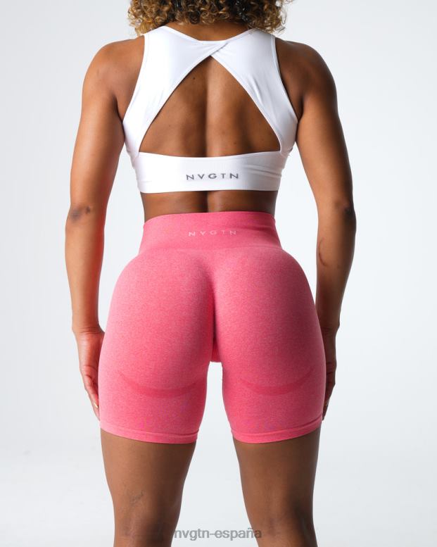 aptitud física mujer NVGTN HB2N2333 coral pantalones cortos sin costuras de contorno