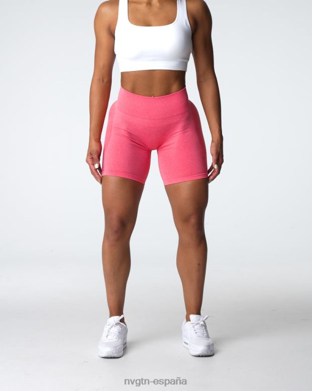aptitud física mujer NVGTN HB2N2333 coral pantalones cortos sin costuras de contorno