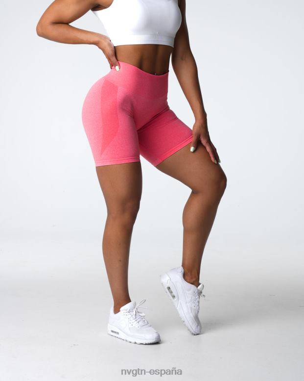 aptitud física mujer NVGTN HB2N2333 coral pantalones cortos sin costuras de contorno