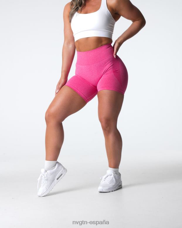 aptitud física mujer NVGTN HB2N2336 Rosa caliente pantalones cortos sin costuras de contorno