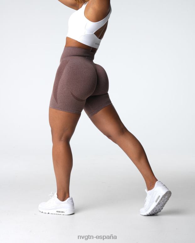 aptitud física mujer NVGTN HB2N2338 cacao pantalones cortos sin costuras de contorno