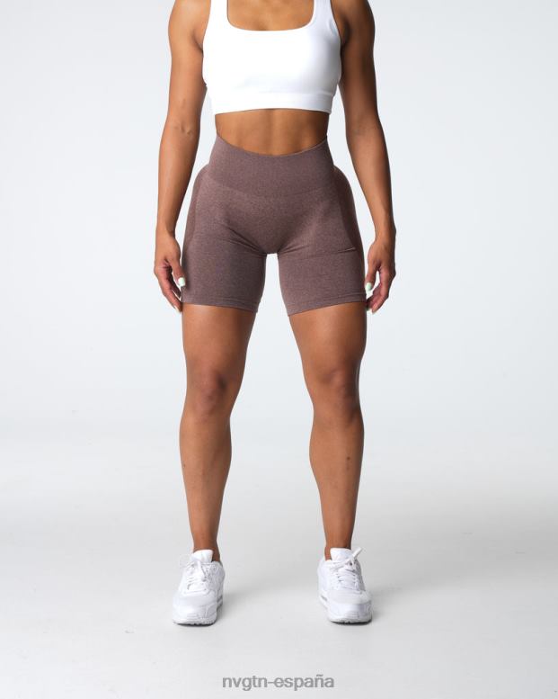 aptitud física mujer NVGTN HB2N2338 cacao pantalones cortos sin costuras de contorno
