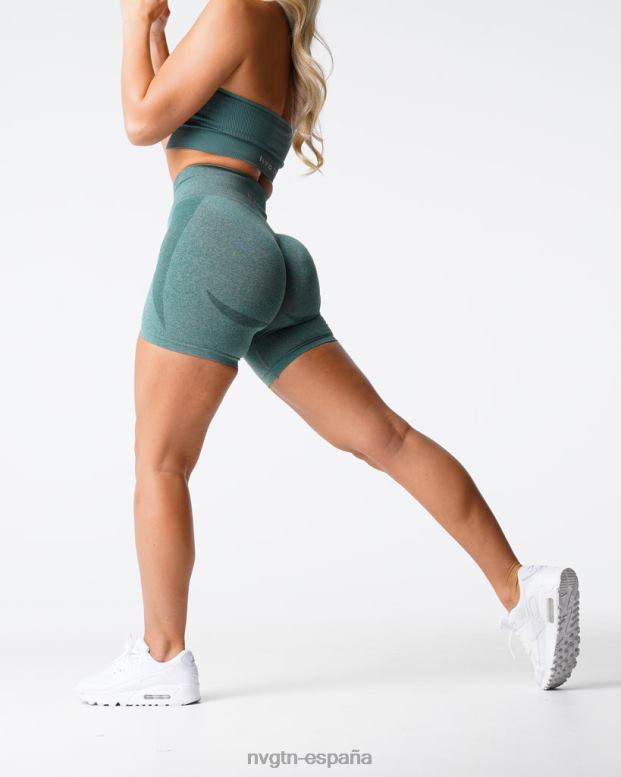 aptitud física mujer NVGTN HB2N2345 bosque verde pantalones cortos sin costuras de contorno