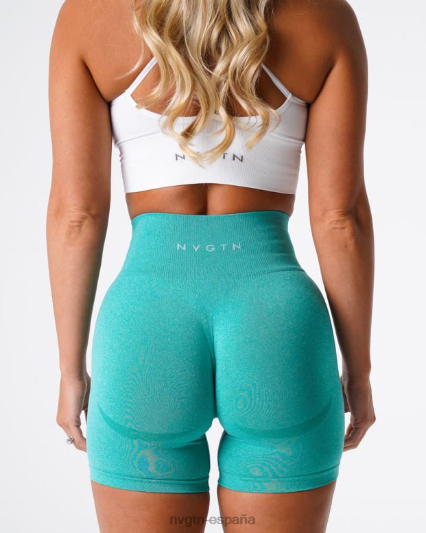 aptitud física mujer NVGTN HB2N2351 turquesa pantalones cortos sin costuras de contorno