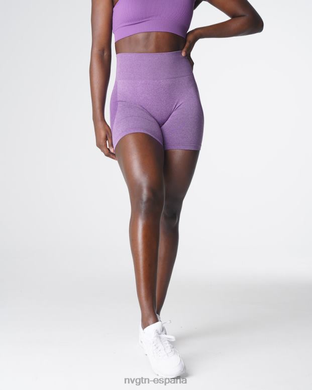 aptitud física mujer NVGTN HB2N2355 Violeta pantalones cortos sin costuras de contorno