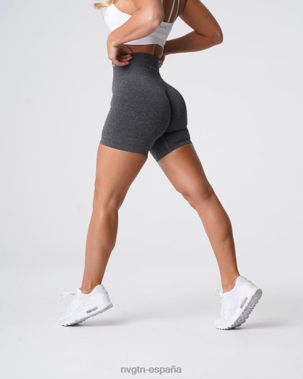 aptitud física mujer NVGTN HB2N2357 negro moteado pantalones cortos profesionales sin costuras