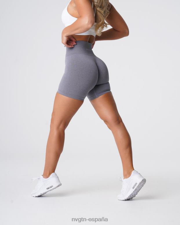 aptitud física mujer NVGTN HB2N2358 gris pantalones cortos profesionales sin costuras