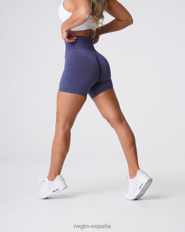 aptitud física mujer NVGTN HB2N2362 índigo pantalones cortos profesionales sin costuras