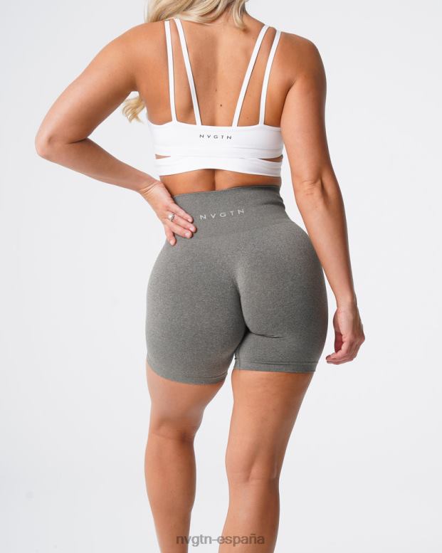aptitud física mujer NVGTN HB2N2368 verde caqui pantalones cortos profesionales sin costuras