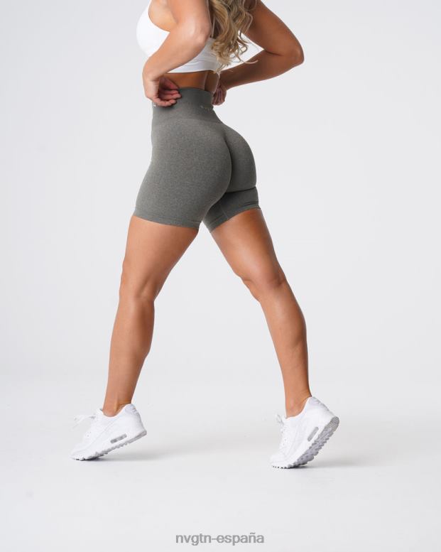 aptitud física mujer NVGTN HB2N2368 verde caqui pantalones cortos profesionales sin costuras