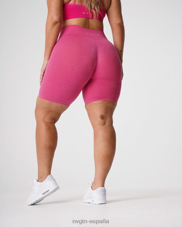 aptitud física mujer NVGTN HB2N2369 fucsia pantalones cortos profesionales sin costuras