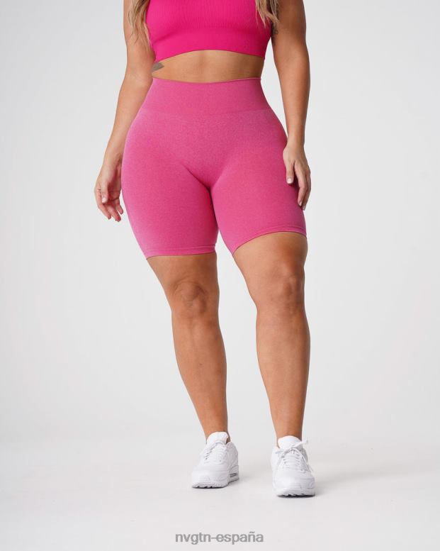 aptitud física mujer NVGTN HB2N2369 fucsia pantalones cortos profesionales sin costuras