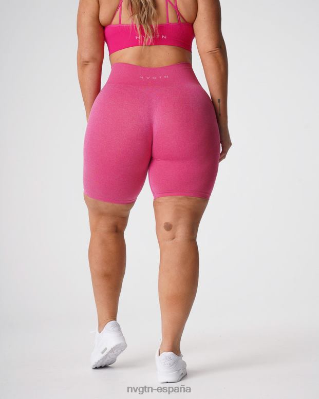 aptitud física mujer NVGTN HB2N2369 fucsia pantalones cortos profesionales sin costuras