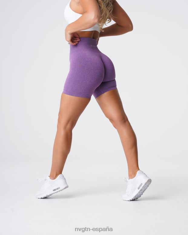 aptitud física mujer NVGTN HB2N2373 Violeta pantalones cortos profesionales sin costuras