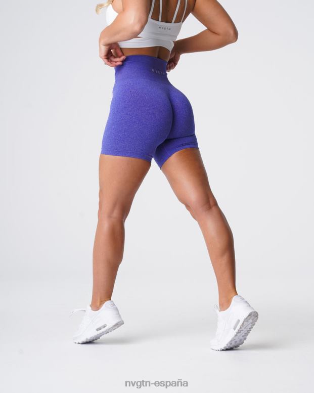 aptitud física mujer NVGTN HB2N2374 azul eléctrico pantalones cortos profesionales sin costuras