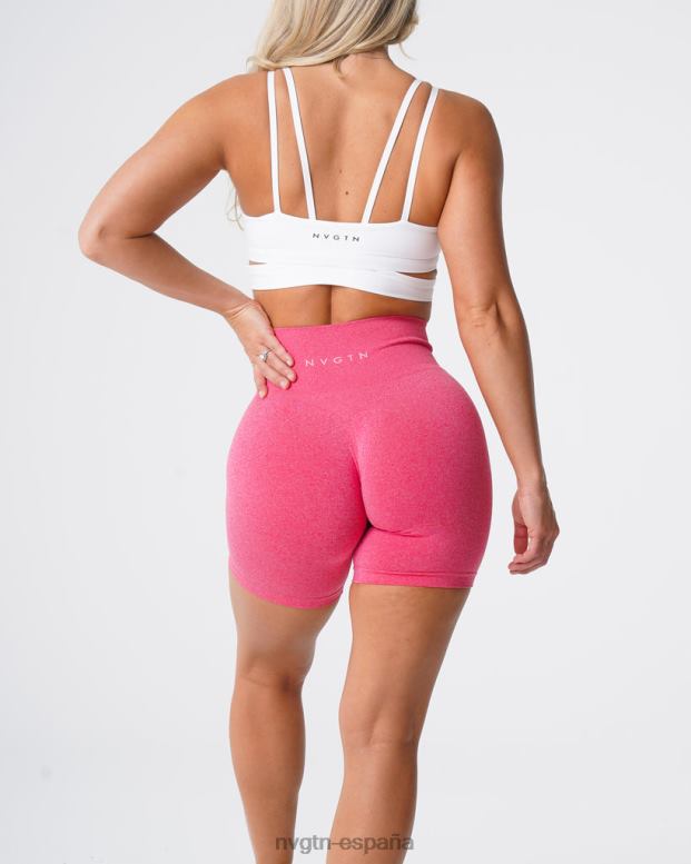 aptitud física mujer NVGTN HB2N2375 Rosa caliente pantalones cortos profesionales sin costuras