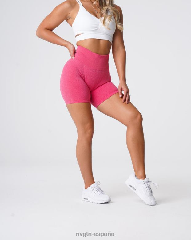 aptitud física mujer NVGTN HB2N2375 Rosa caliente pantalones cortos profesionales sin costuras