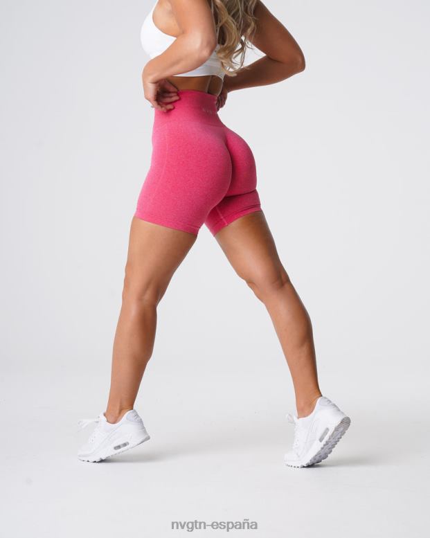 aptitud física mujer NVGTN HB2N2375 Rosa caliente pantalones cortos profesionales sin costuras