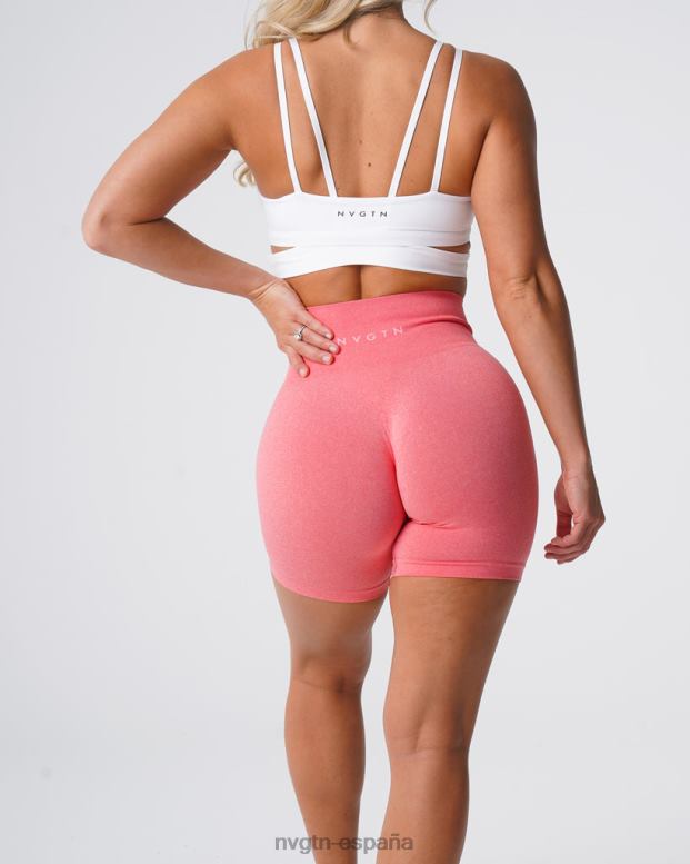 aptitud física mujer NVGTN HB2N2381 coral pantalones cortos profesionales sin costuras