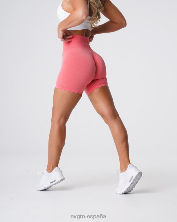 aptitud física mujer NVGTN HB2N2381 coral pantalones cortos profesionales sin costuras