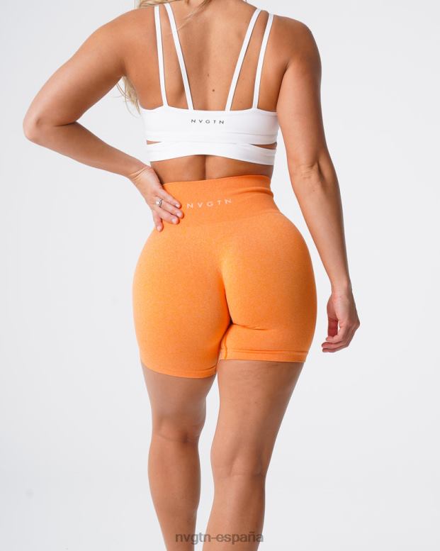 aptitud física mujer NVGTN HB2N2382 naranja atardecer pantalones cortos profesionales sin costuras
