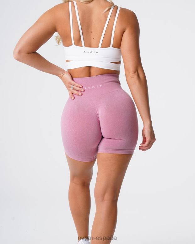 aptitud física mujer NVGTN HB2N2384 rosa pastel pantalones cortos profesionales sin costuras
