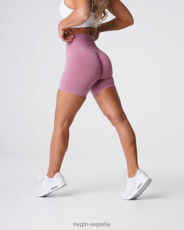 aptitud física mujer NVGTN HB2N2384 rosa pastel pantalones cortos profesionales sin costuras
