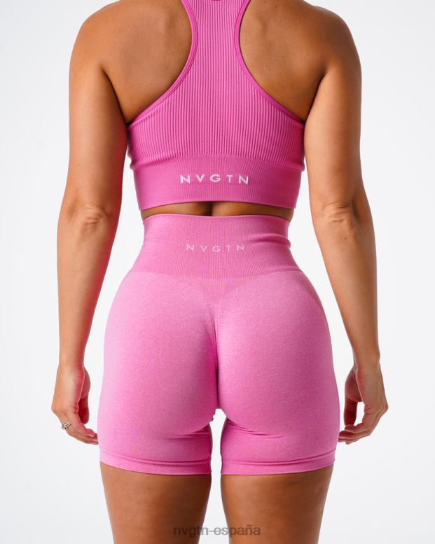 aptitud física mujer NVGTN HB2N2392 chicle rosa pantalones cortos profesionales sin costuras