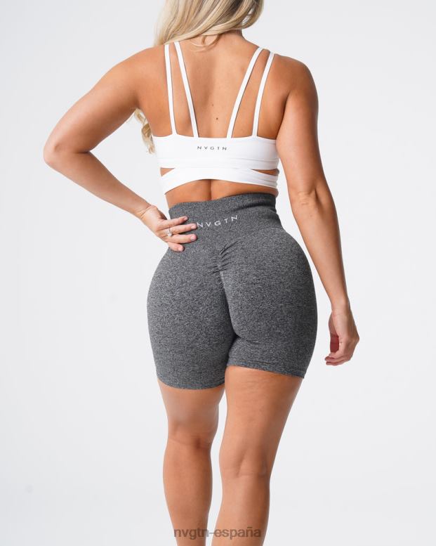 aptitud física mujer NVGTN HB2N2393 negro moteado pantalones cortos sin costuras