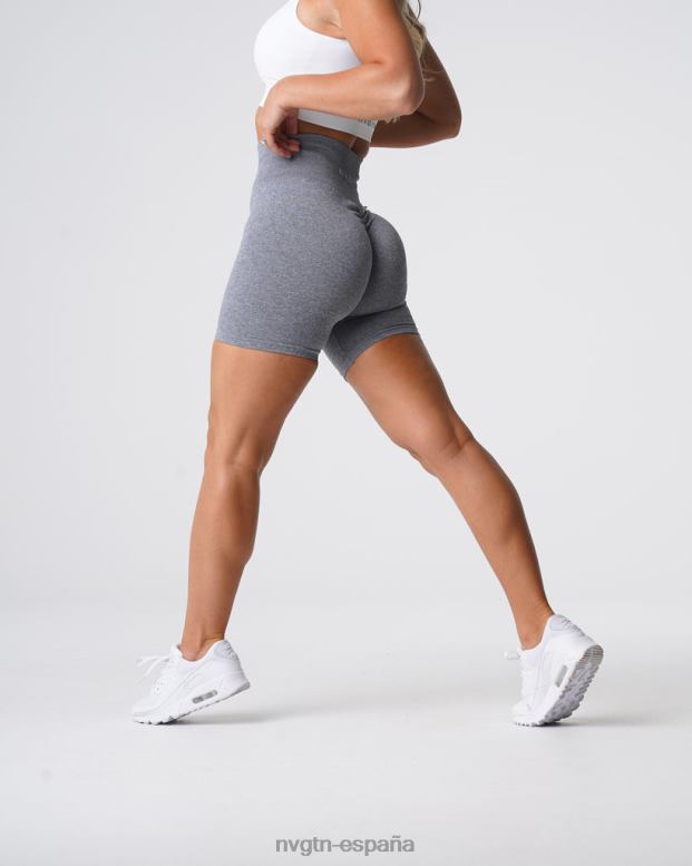 aptitud física mujer NVGTN HB2N2394 gris pantalones cortos sin costuras