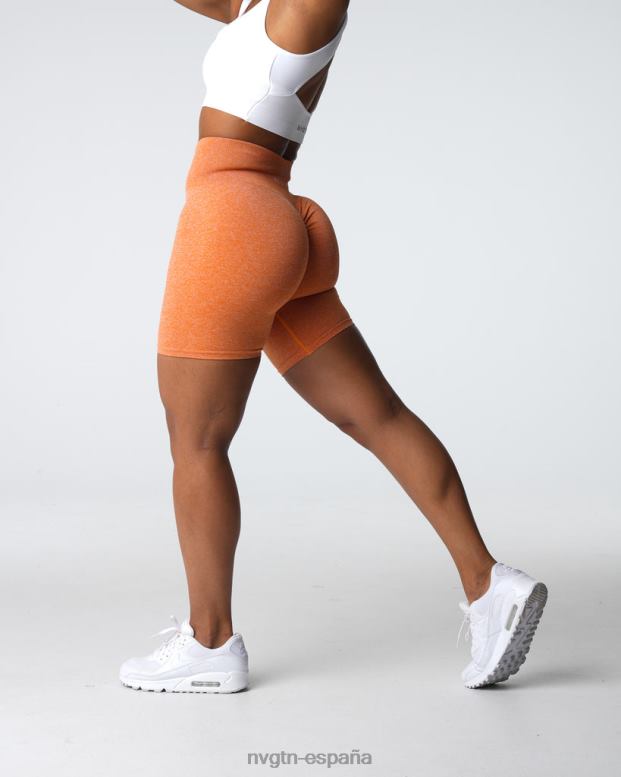 aptitud física mujer NVGTN HB2N2401 naranja quemada pantalones cortos sin costuras