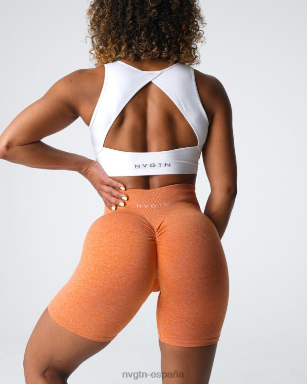 aptitud física mujer NVGTN HB2N2401 naranja quemada pantalones cortos sin costuras