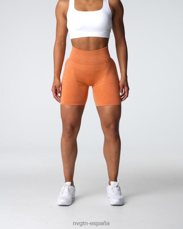 aptitud física mujer NVGTN HB2N2401 naranja quemada pantalones cortos sin costuras