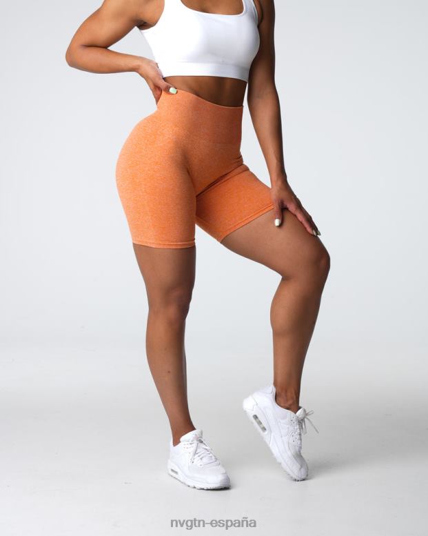 aptitud física mujer NVGTN HB2N2401 naranja quemada pantalones cortos sin costuras
