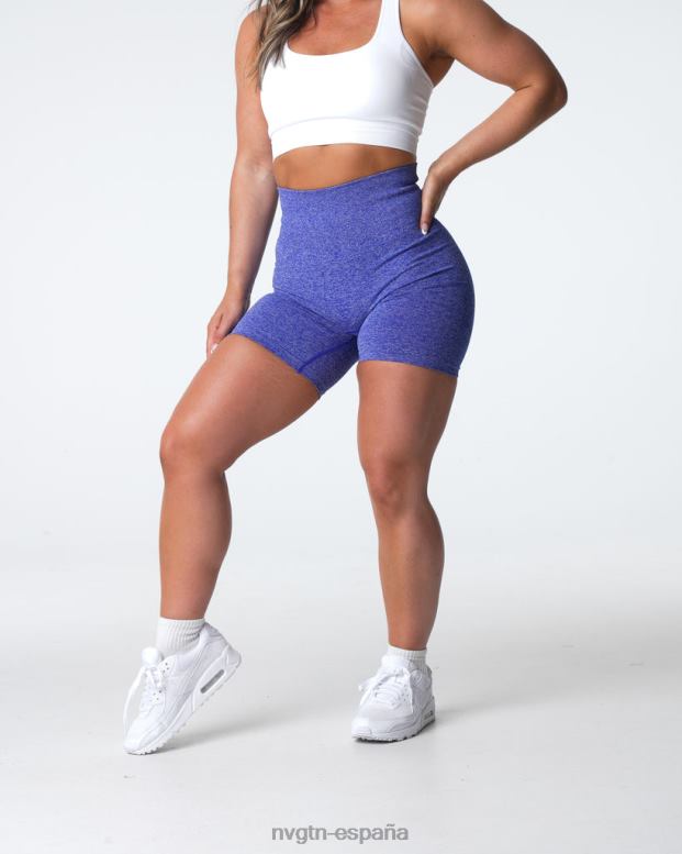 aptitud física mujer NVGTN HB2N2402 azul eléctrico pantalones cortos sin costuras