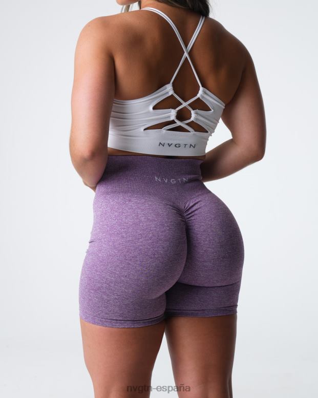 aptitud física mujer NVGTN HB2N2403 Violeta pantalones cortos sin costuras