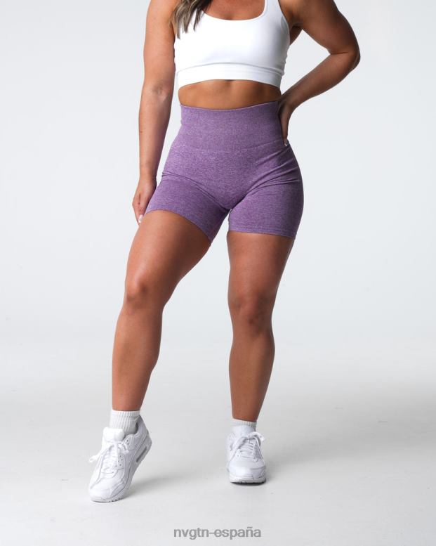 aptitud física mujer NVGTN HB2N2403 Violeta pantalones cortos sin costuras