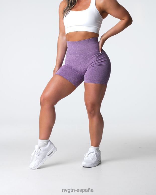 aptitud física mujer NVGTN HB2N2403 Violeta pantalones cortos sin costuras
