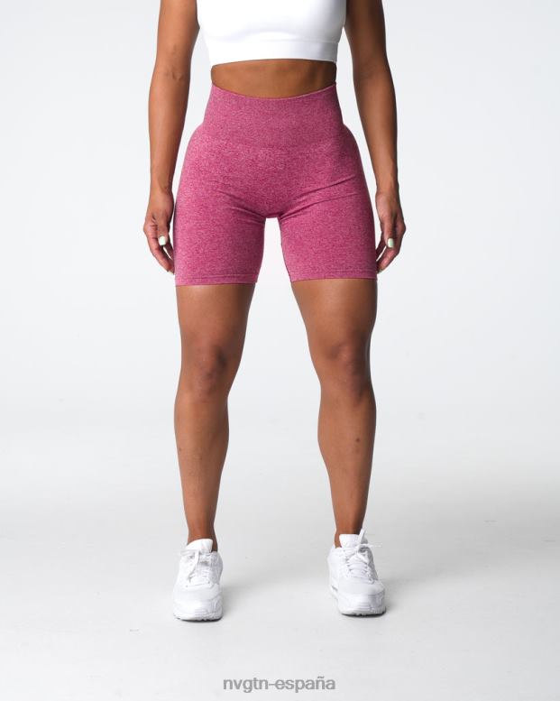 aptitud física mujer NVGTN HB2N2404 carmesí pantalones cortos sin costuras