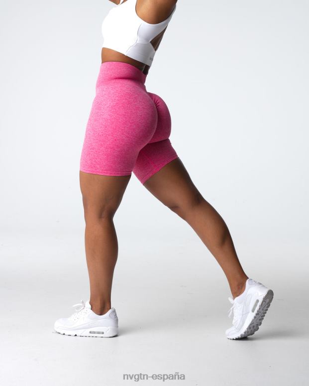 aptitud física mujer NVGTN HB2N2409 Rosa caliente pantalones cortos sin costuras