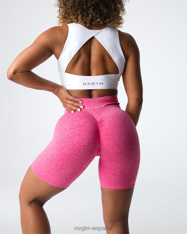 aptitud física mujer NVGTN HB2N2409 Rosa caliente pantalones cortos sin costuras