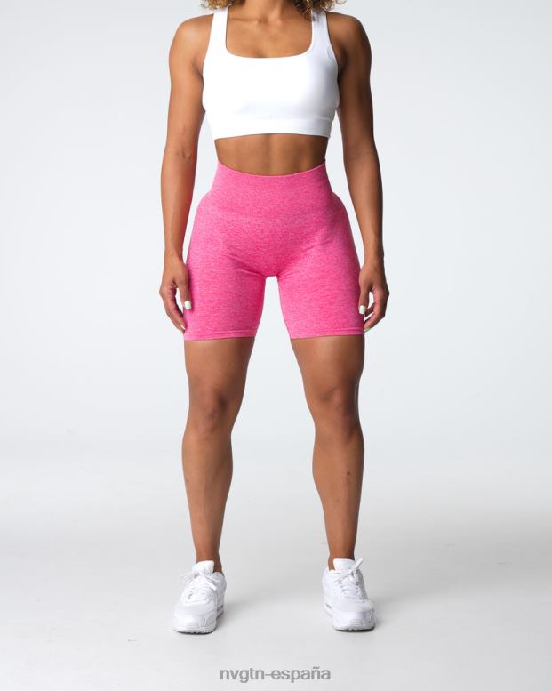 aptitud física mujer NVGTN HB2N2409 Rosa caliente pantalones cortos sin costuras